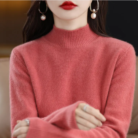 Autumn/Winter Half-High Collar Sweater